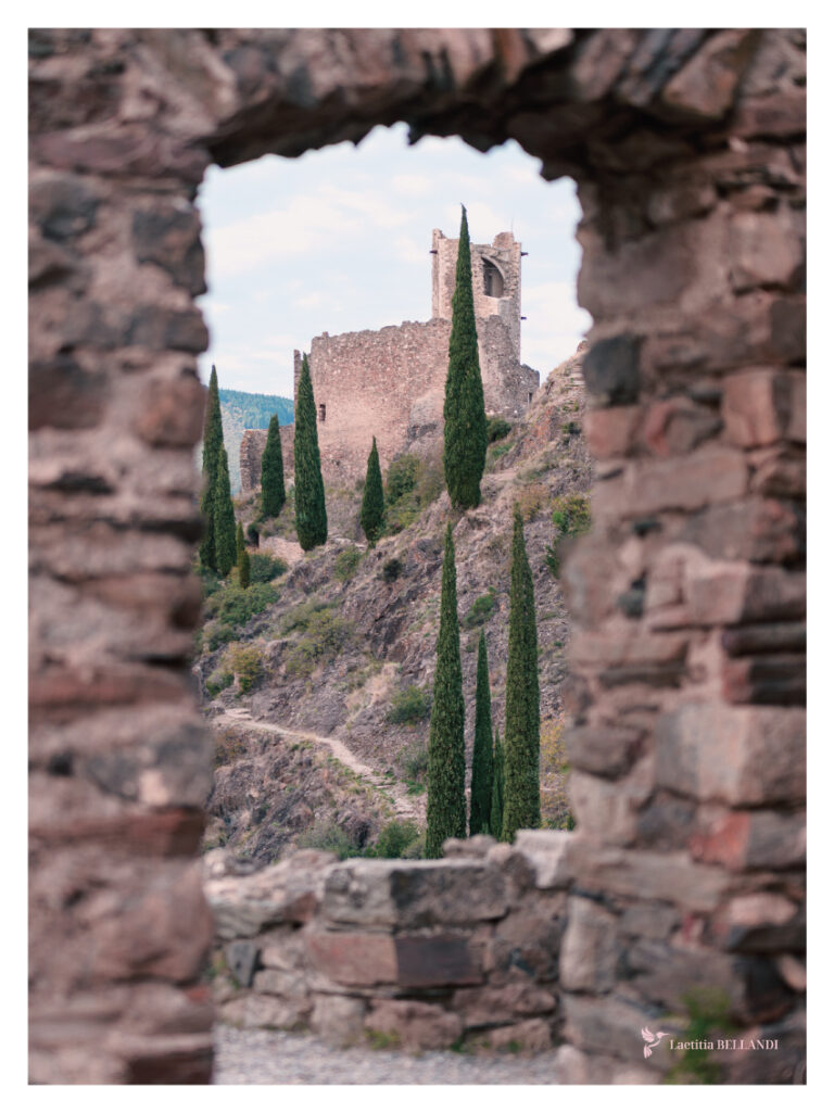 AFFICHE chateaux de Lastours, Aude pays cathares, 4 chateaux, montagne noire tourisme