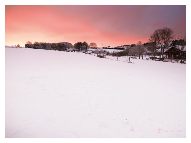 AFFICHE Montagne Noire sous la neige