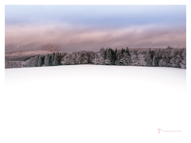 AFFICHE Montagne Noire sous la neige