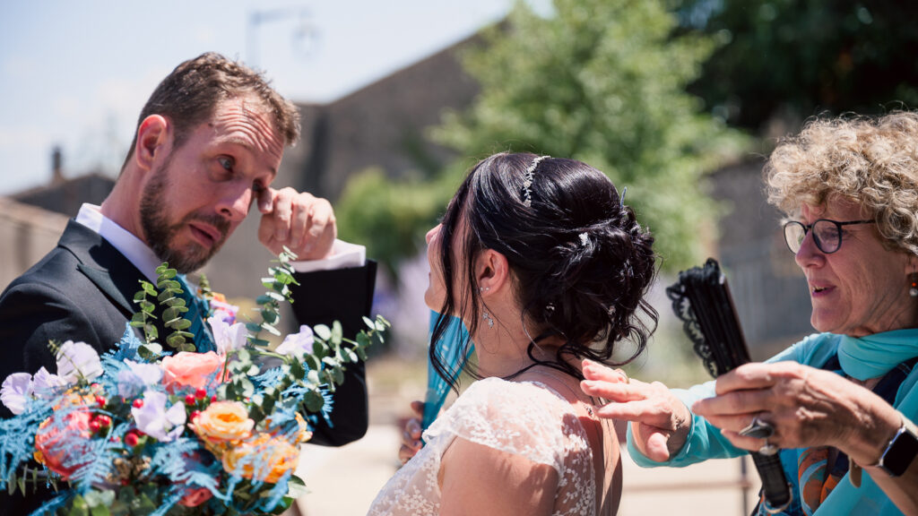 Mariage au Château La Bastide Rouge Peyre à Pennautier Robe de mariée L'invitation Carcassonne