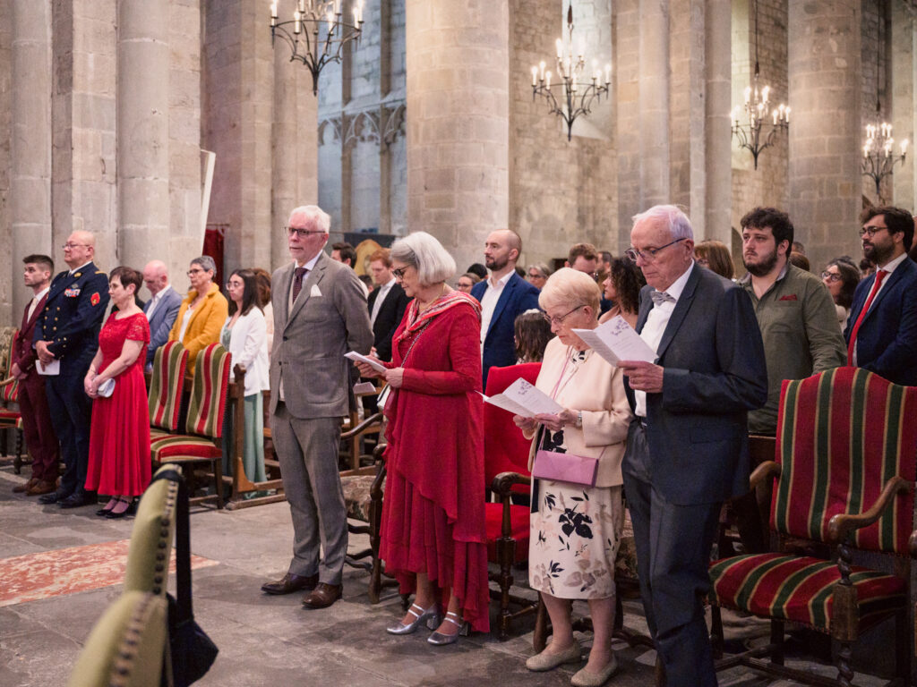 Mariage au château de Villerambert à Caunes-Minervois, Aude. Mariage à l'automne. Cérémonie religieuse à la Basilique Saint Nazaire, à la cité de Carcassonne